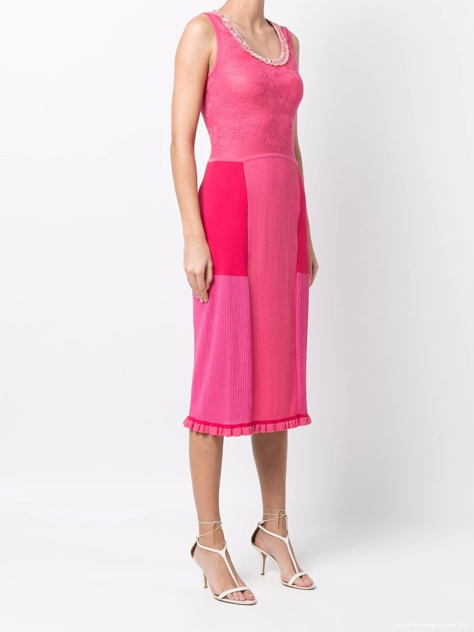 Cheap dress Stella Women McCartney Tight Mix sleeveless patchwork 0712